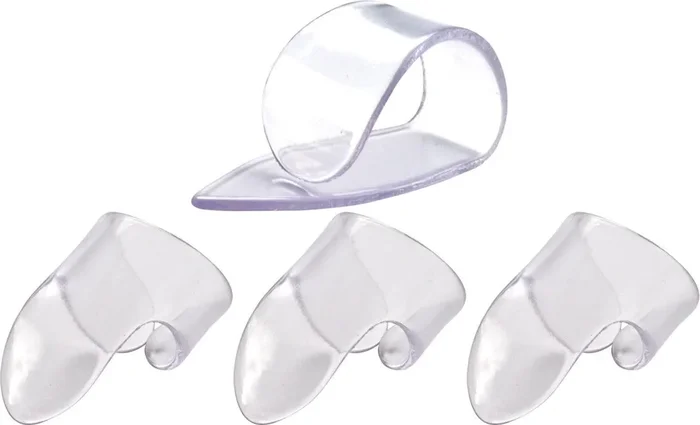 Jim Dunlop Clear “D” Plastic Large Gauge: 1 x Thumb Pick & 3 x Finger Picks