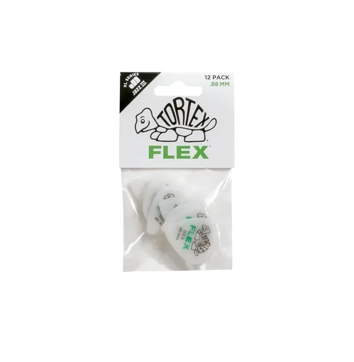 Jim Dunlop TORTEX FLEX .88 Jazz III XL Guitar Picks – 12 Pack