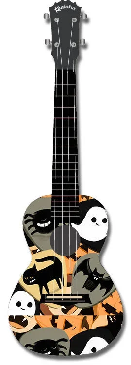 Kealoha “Black Magic” Design Concert Ukulele with Black ABS Resin Body