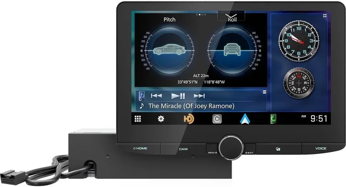 Kenwood Excelon DAX1050XR Direct Replacement Digital Multimedia Receiver with 10.1″ Floating Touchscreen Display
