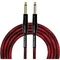 Kirlin IWB Black/Red Woven Instrument Cable 1/4″ Straight 10 ft.