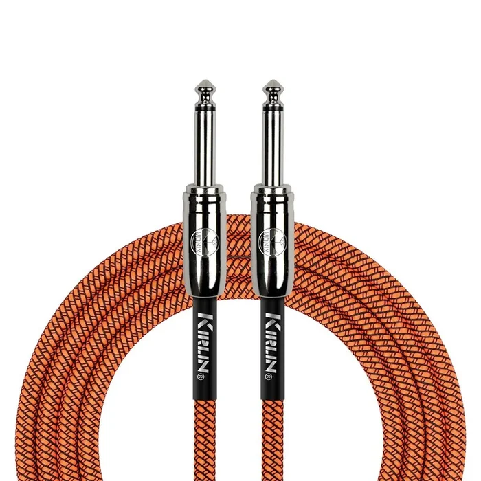 Kirlin IWC201OR 20ft Orange 1/4″ Mono Plug Instrument Cable