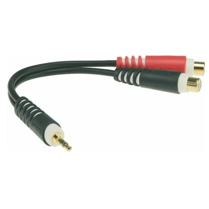 Klotz AYS-4 Short Y Adapter 1 x Jack 3.5mm Stereo – 2 x RCA Female