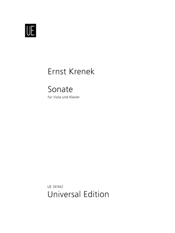 Krenek: Viola Sonata, Op. 117