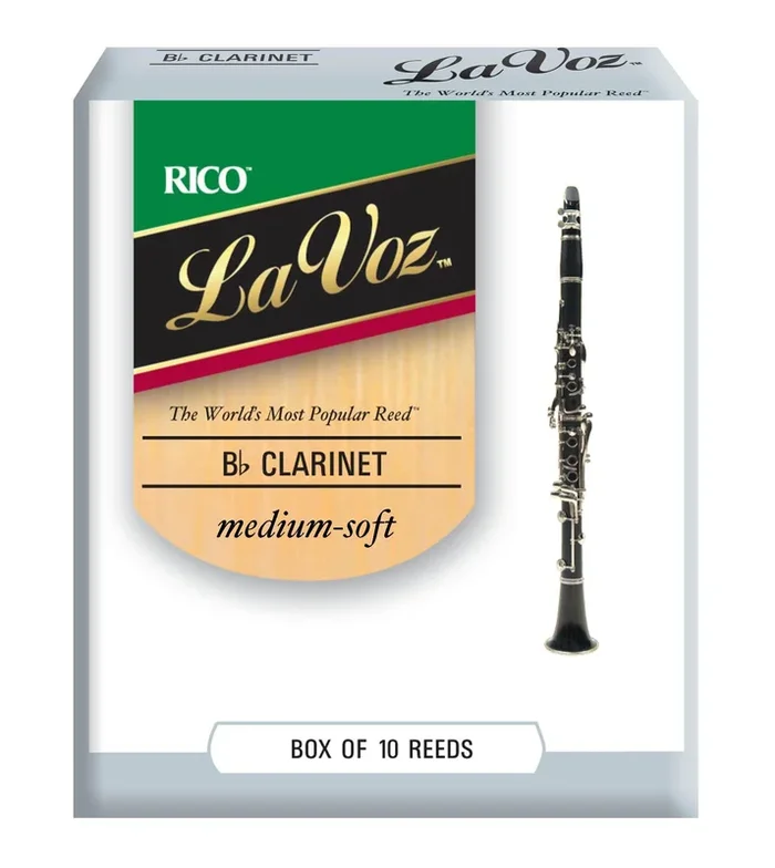 La Voz Bb Clarinet Reeds, Strength Medium-Soft, 10-pack