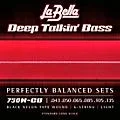 LaBella Deep Talkin’ Bass Black Nylon Tape Wound 6-String Bass Strings Standard