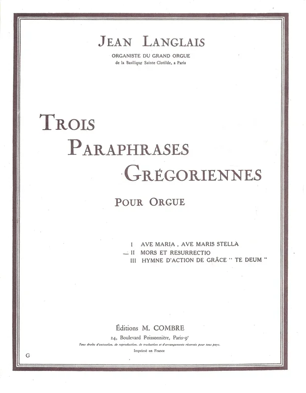Langlais: Mors et resurrectio, Op. 9, No. 2