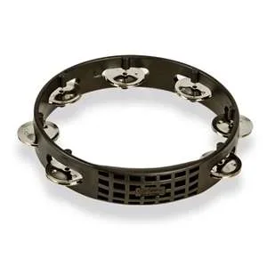 Latin Percussion Aspire 8″ Tambourine – Black with Steel Jingles