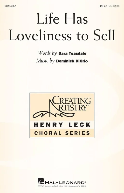 Life Has Loveliness To Sell 2 Part (Octavo)
