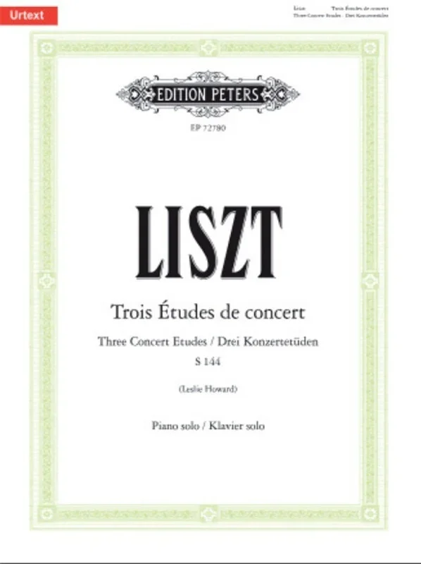 Liszt – Three Concert Etudes (Softcover Book)
