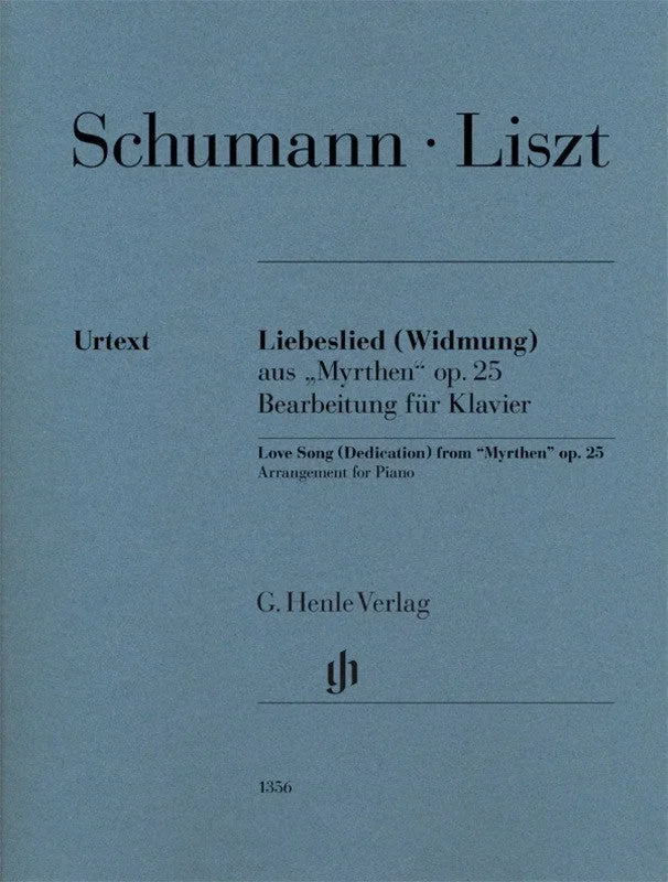 Liszt: Love Song (Dedication) from “Myrthen” op. 25 (Schumann) Piano Solo