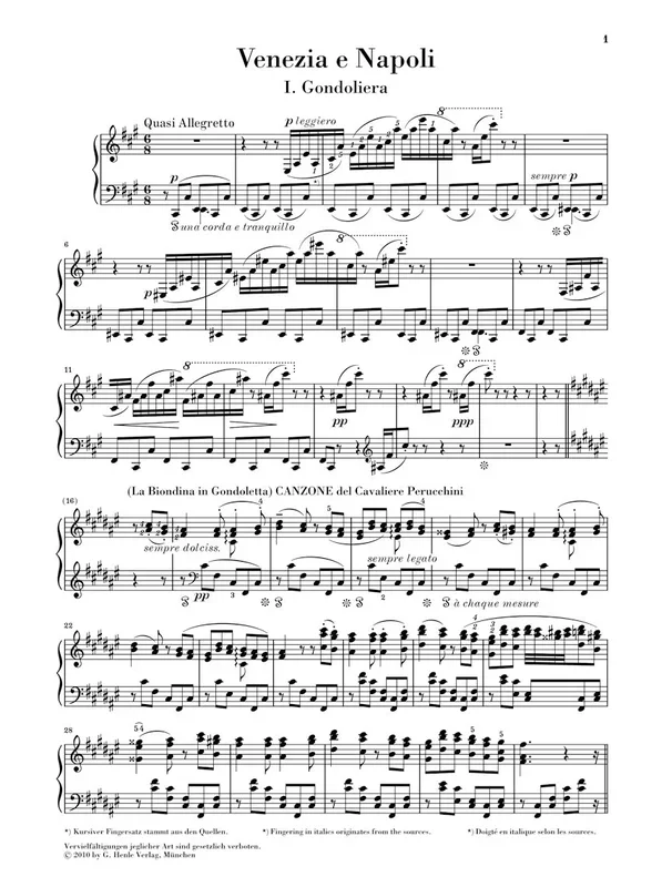 Liszt: Venezia e Napoli