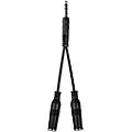 Livewire Essential Headphone Splitter 1/4″ TRS to 1/4″ TRS Female Black 6 in.
