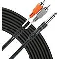 Livewire Essential Interconnect Y-Cable 1/4″ TRS Male to RCA Male 9 ft. Black