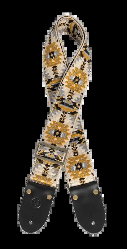 LM 2in Azteca Strap with White/Gold Aztec Pattern