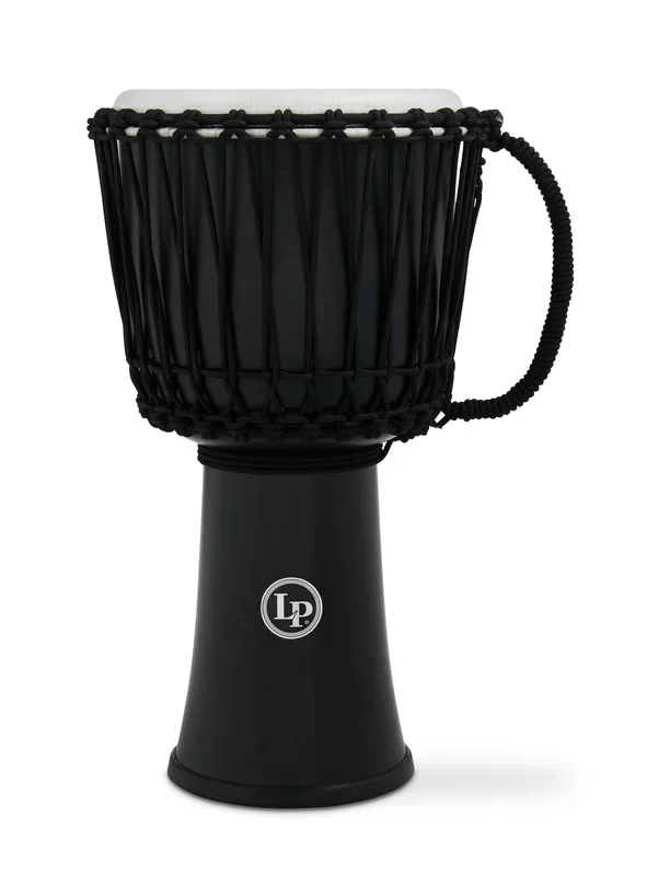 LP 10″ Rope Tuned Circle Djembe with Perfect-Pitch Head – Black
