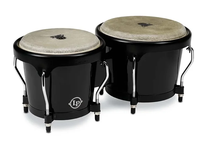 LP Aspire 6.75″/8″ Bongos Black with Black Hardware