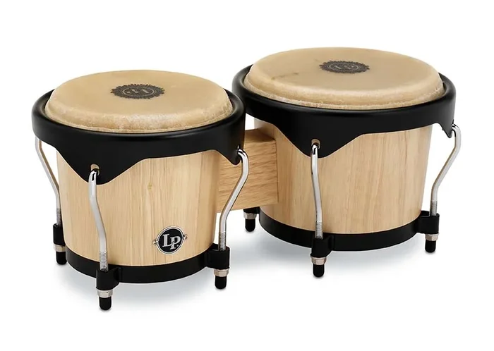 LP City 6.75″/8″ Bongos Oak Natural Black Hardware