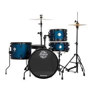 Ludwig/Questlove The Pocket Kit 4pc Complete Drum Set with Cymbals – Blue Stardust with Black Hardware