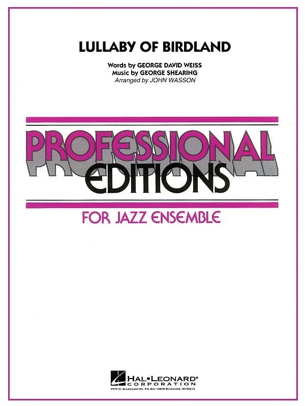 Lullaby Of Birdland Pe5 (Music Score/Parts)
