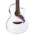 Luna Flora Orchid Select Spruce Parlor Acoustic-Electric Guitar Classic White