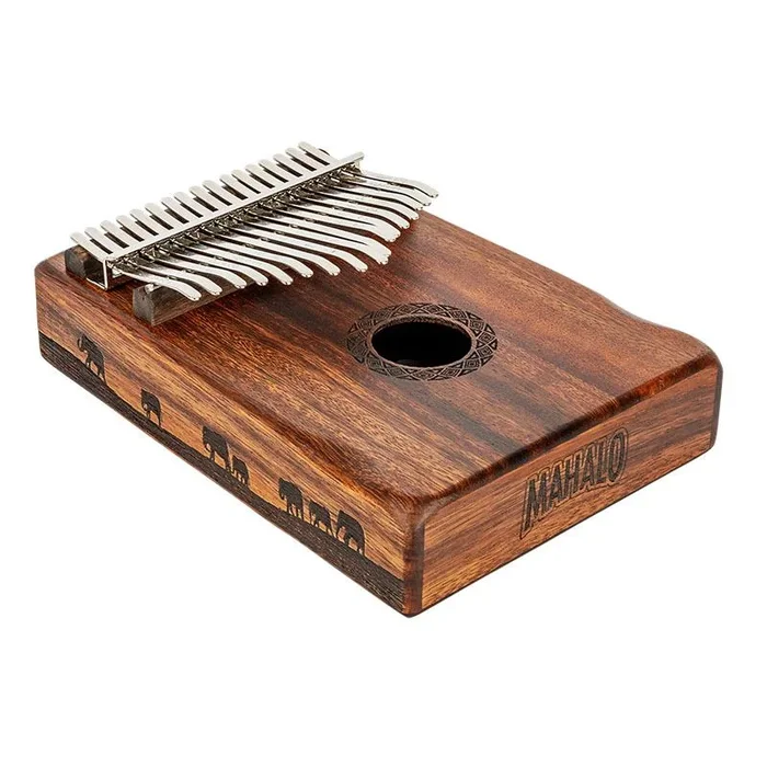 Mahalo 17-Note Wooden Kalimba, Traditional ‘African Landscape’