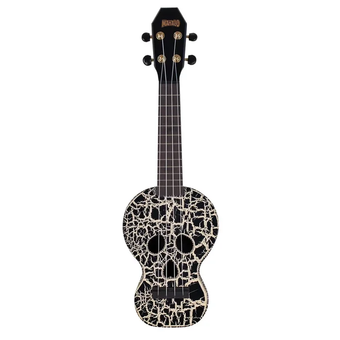 Mahalo Creative Series Soprano Ukulele – Skull (Glow in the Dark Green)