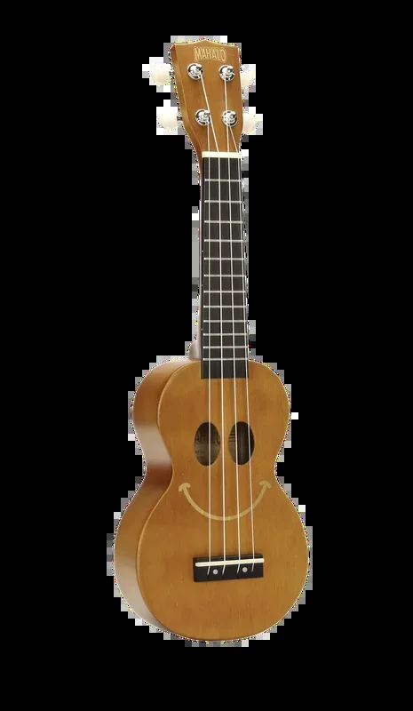 Mahalo Smiley Face Ukulele – Brown, Soprano Model