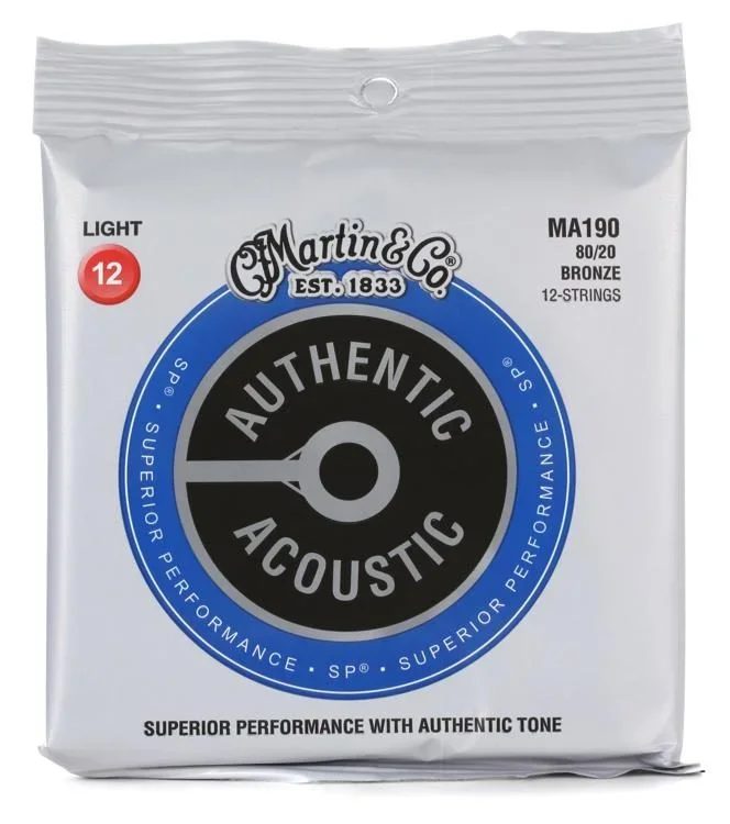 Martin Authentic Acoustic SP® Guitar Strings Phosphor Bronze 12-54 MA540