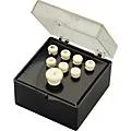 Martin Bridge and End Pin Set in White With Abalone Inlay Standard