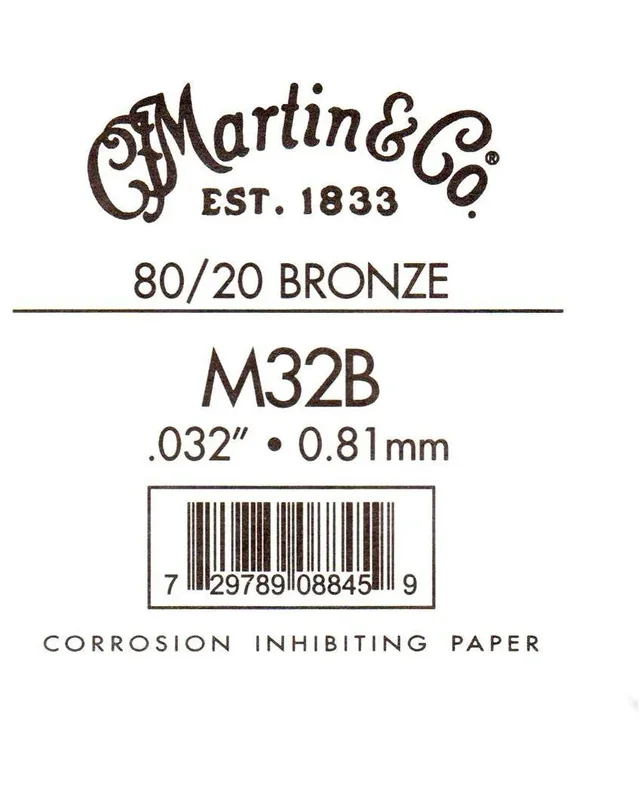 Martin Bronze Wound Ball End Single String .032