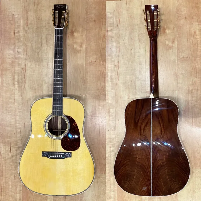 Martin Custom Shop D-style 14 Fret Acoustic Guitar with Slot Headstock, Wild Grain East Indian Rosewood set #34