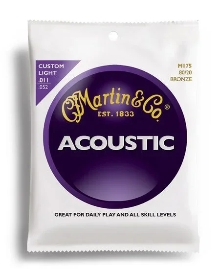 Martin Traditional 80-20 Bronze Custom Light Guitar String Set (11-52)