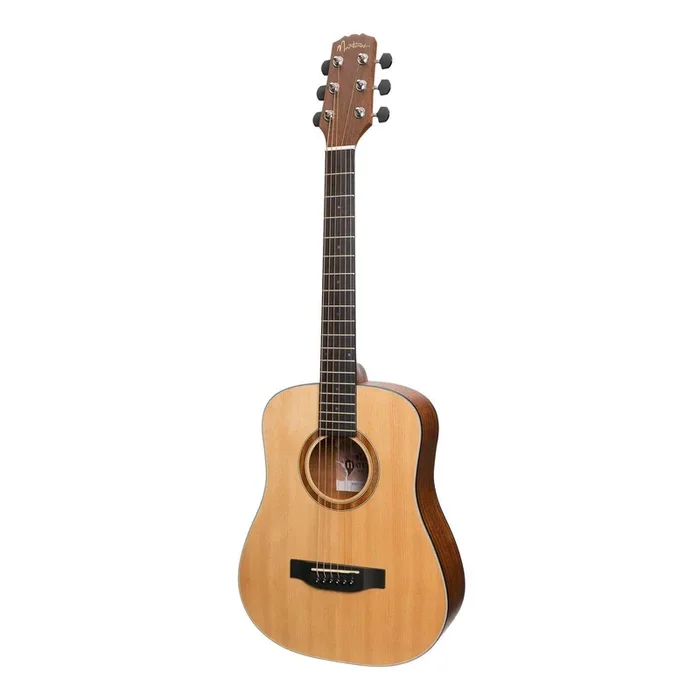 Martinez ‘Natural Series’ Spruce Top Acoustic-Electric Babe Traveller Guitar (Open Pore)
