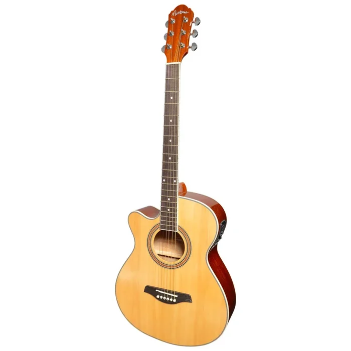 Martinez ’41 Series’ Left Handed Folk Size Cutaway Acoustic-Electric Guitar (Spruce/Sapele)