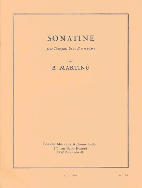 Martinů: Sonatine for Trumpet & Piano