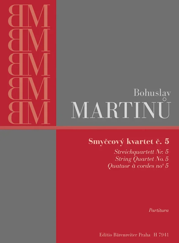 Martinu: String Quartet No 5 – Mini Score