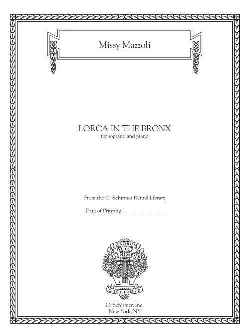 Mazzoli: Lorca in the Bronx