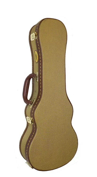 MBT Wooden Soprano Ukulele Case in Tweed Fabric