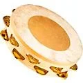 MEINL Artisan Edition Calf Skin Tambourine Dual Rows, Mixed Jingles, 10″ Solid Brass Jingles