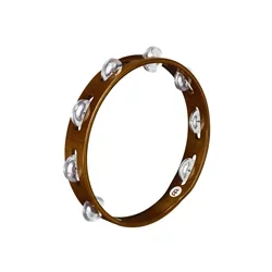 Meinl Wood Tambourine – Single Row Aluminum Jingles