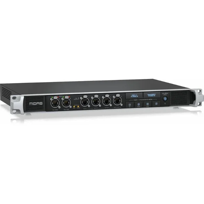 MIDAS HUB4 PRO 96k Monitor System Hub with 4 PoE Ports and AES50 Connectivity
