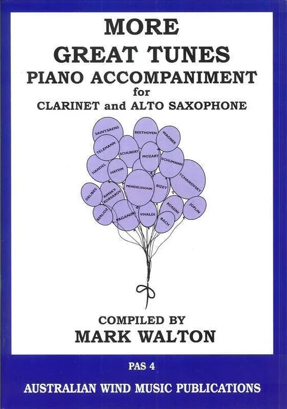 More Great Tunes Alto Sax/Clarinet Piano Accompaniment (Softcover Book)