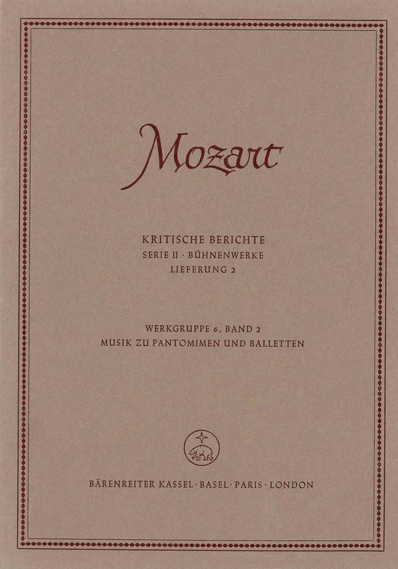 Mozart: Musik zu Pantomimen and Balletten, K. Anh. 10 (299b), K. 300, K. 367