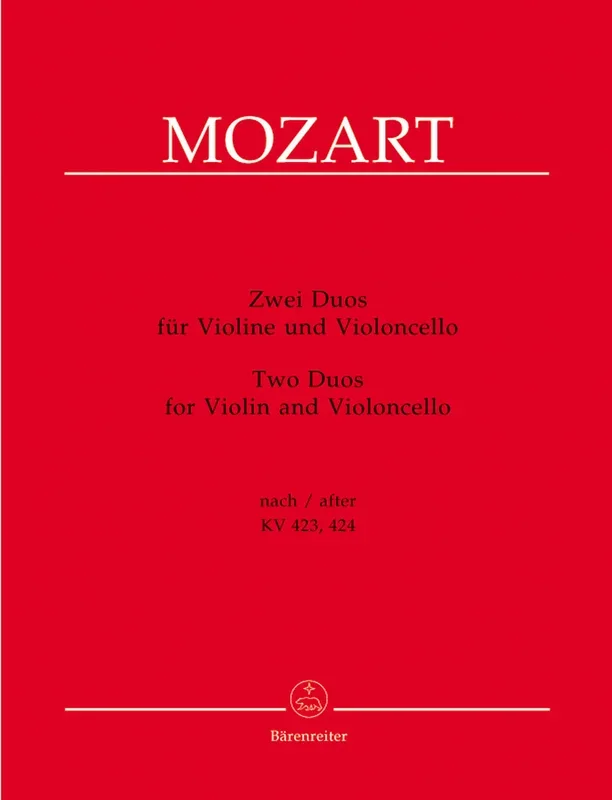 Mozart: Two Duos for Violin & Cello