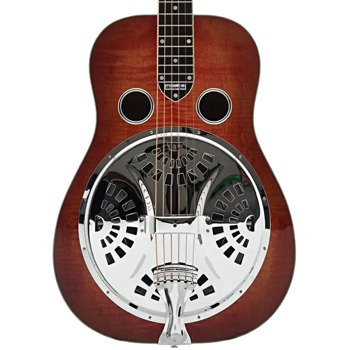 National Scheerhorn L-Body Resonator Guitar & Case, Flamed Maple
