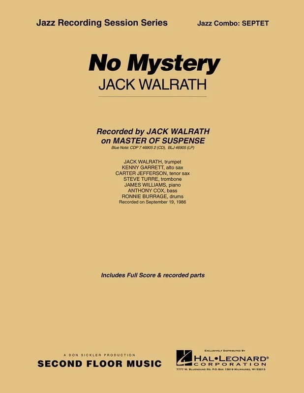 No Mystery Jazz Combo Jazz Combo Sfmjc (Music Score/Parts)