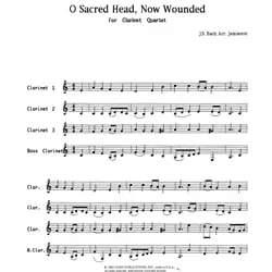 O Sacred Head, Now Wounded – Clarinet Quartet