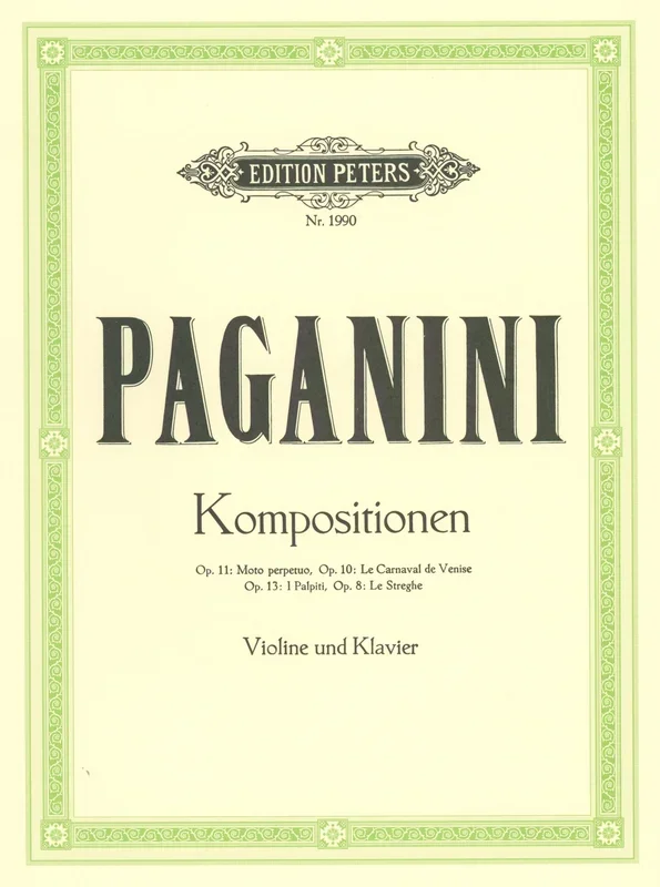 Paganini: Famous Compositions for Violin and Piano