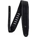 Perri’s Padded Soft Leather Guitar Strap Black 3 in.
